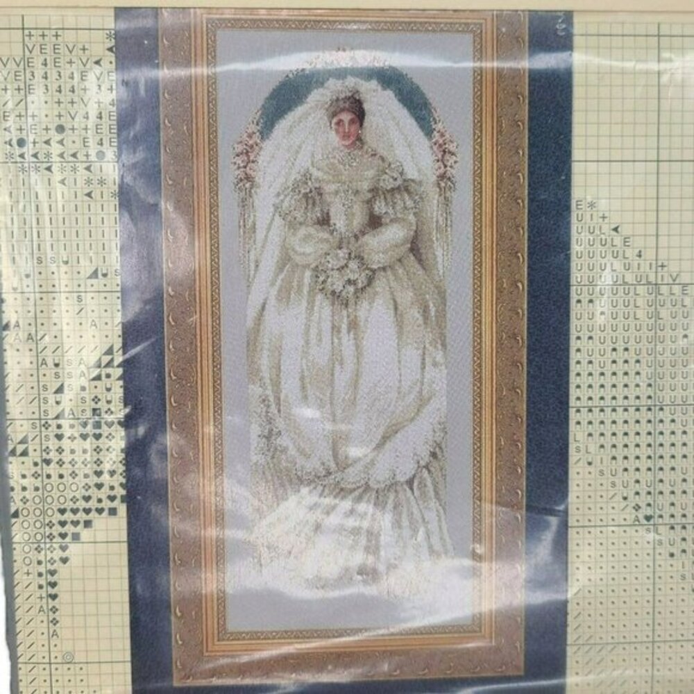 Lavender and Lace White Lace Cross Stitch Pattern Bride Wedding New in‎ Package